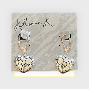 Katherine K Silver‎ Heart Earrings
